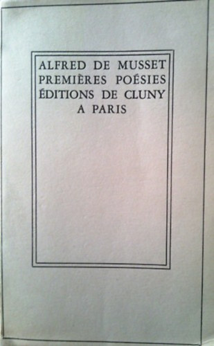 Alfred de Musset - Premires posies