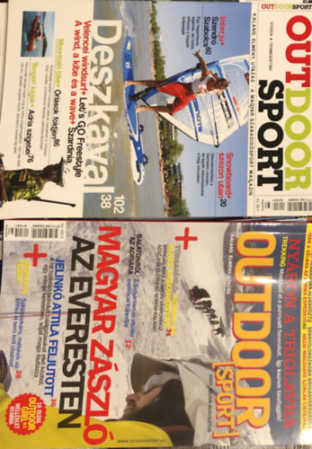 Outdoor magazin 40 db. lapsz�m egyben 2004. 10,11,12 h�, 2005. 01-11, 2006. 01-12 teljes �vfolyam, 2007. 01-12 teljes �vfolyam, 2008. 01-09