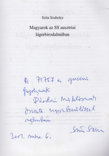 Szita Szabolcs - Magyarok az SS ausztriai lágerbirodalmában