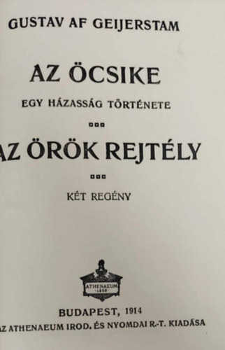 Gustav Af Geijerstam - Az öcsike - Az örök rejtély
