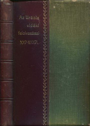 Az Urnia vidki felolvassai XXV-XXXVI. (12 m egybektve)