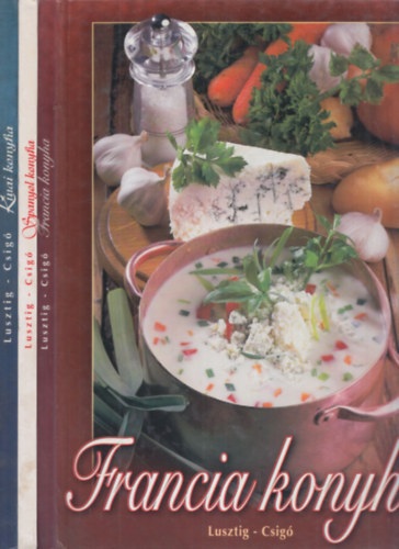 Lusztig Tam�s - Csig� L�szl� - 3 db. nemzetk�zi szak�csk�nyv (Bajor konyha + Spanyol konyha + K�nai konyha)