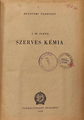 I. Sz. Joffe - Szerves k�mia