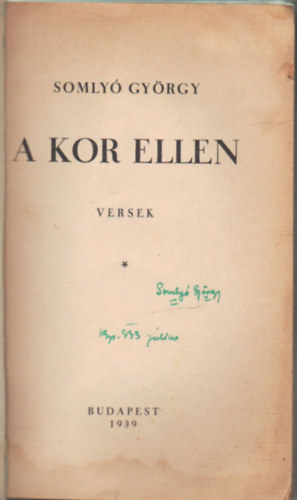 Somlyó György - A kor ellen - versek
