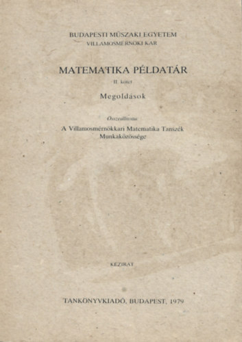 Matematika pldatr II.ktet Megoldsok (Kzrat)