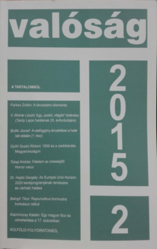 Val�s�g 2015. febru�r - A Tudom�nyos Ismeretterjeszt� T�rsulat havi foly�irata LVIII. �vfolyam 2. sz�m