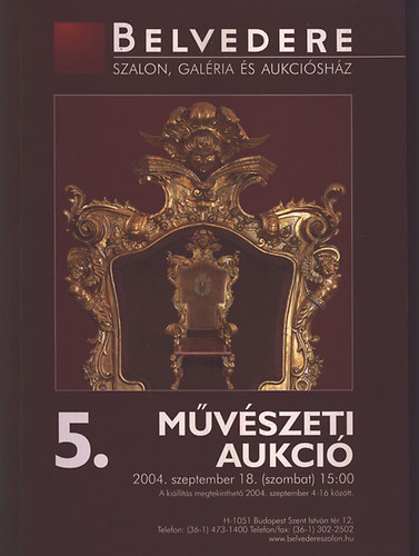 Belvedere - 5. művészeti aukció - 2004. szeptember 18.
