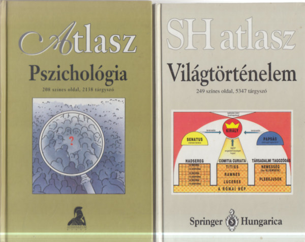 2 db. SH Atlasz (Pszichol�gia + Vil�gt�rt�nelem)