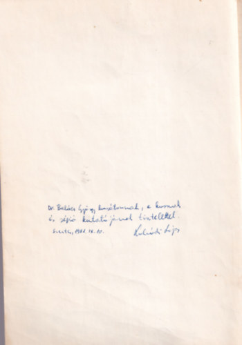 Lab�di Lajos - A szentesi k�pvisel�test�leti Szoci�ldemokrata Frakci� �s a mozgalom kapcsolata - K�l�nlenyomat - dedik�lt