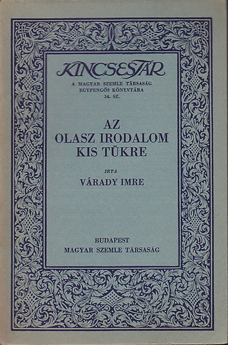 Vrady Imre - Az olasz irodalom kis tkre (Kincsestr)