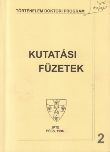 Ormos M�ria (szerk.), Hars�nyi Iv�n, Flodung J�nos - Kutat�si f�zetek 2  - T�rt�nelem doktori program