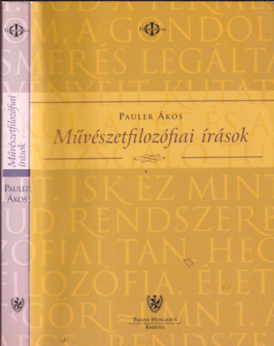 Pauler kos - Mvszetfilozfiai rsok