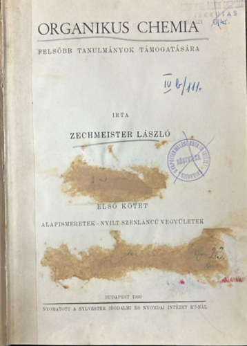 Dr. Zechmeister L�szl� - Organikus chemia