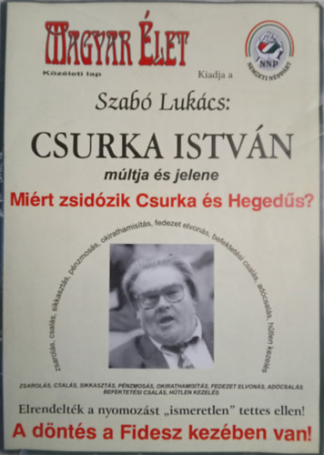 Szabó Lukács - Csurka István múltja és jelene