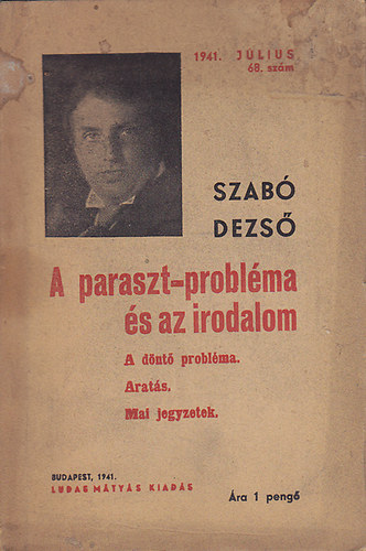 Szab� Dezs� - A paraszt-probl�ma �s az irodalom