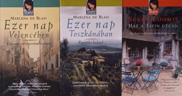 Marlena de Blasi, Susan Loomis - Ezer nap Velenc�ben + Volt egyszer egy tavern�m + �let�nk a Tatin utc�ban (3 m�)