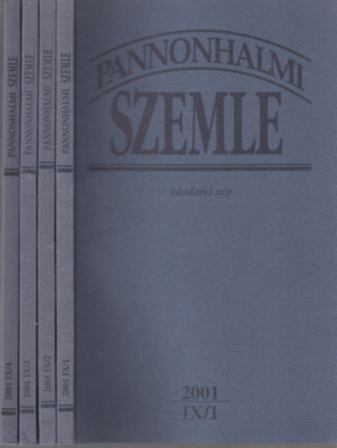 Sulyok Elemér (főszerk.) - Pannonhalmi Szemle 2001/1-4. (IX., teljes évfolyam)- 4 db. lapszám