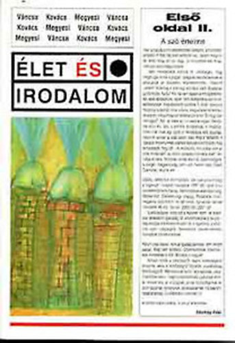 Kovcs Zoltn-Megyesi Gusztv-Vncsa Istvn - let s irodalom. Els oldal II.