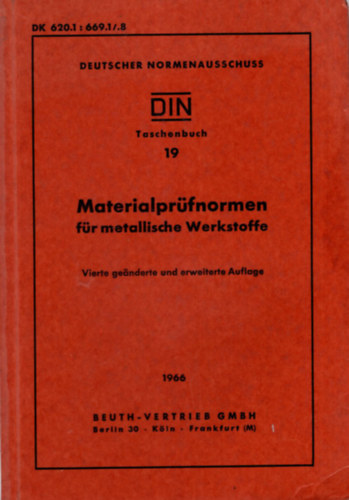 Materialpr�fnormen f�r metallische Werkstoffe