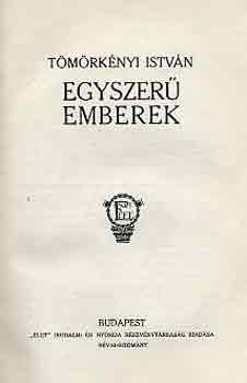 Tmrknyi Istvn - Egyszer emberek