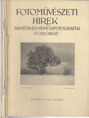 6 db. Fotomvszeti hrek (1929. janur, mjus, jnius, jlius, augusztus, oktber)- lapszmonknt