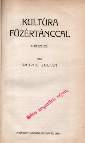 Ambrus Zoltán - Kultúra füzértánccal (I. kiadás)