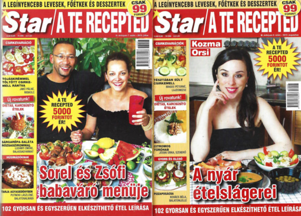 4 db Star/A te recepted, 2013. jlius, 2013. augusztus, 2013. szeptember, 2013. oktber