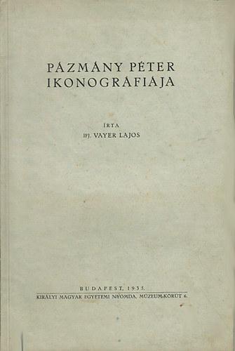 Ifj. Vayer Lajos - Pzmny Pter ikonogrfija