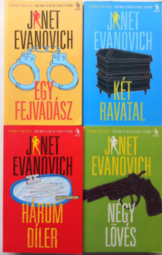 Janet Evanovich - Stephanie Plum esetei 4 db. (Egy fejvadsz + Kt ravatal + Hrom dler + Ngy lvs)