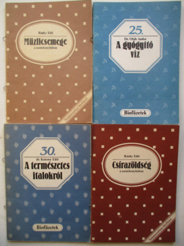 4 db Biofüzetek (A gyógyító víz...)