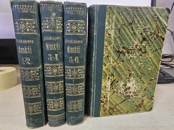 Wiliam Shakespeare - Shakspere szinmvei I-VIII. (1-8.) 4 ktetben / Shakspere munki