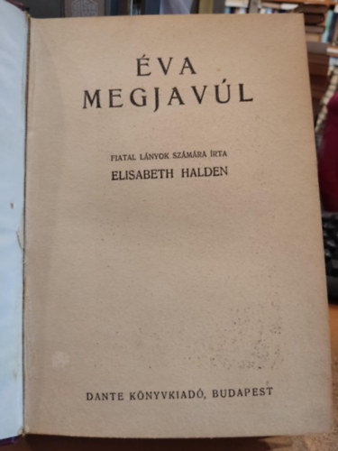 Elisabeth Halden - �va megjav�l