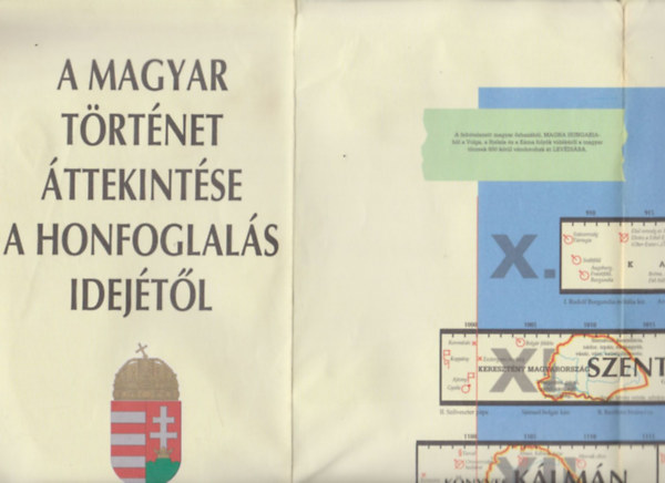 A magyar t�rt�net �ttekint�se a honfoglal�s idej�t�l (85x65 cm-es t�rt�neti id�vonal)