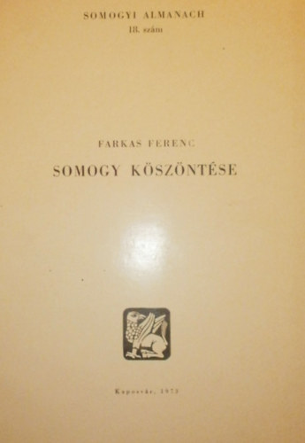 Farkas Ferenc - Somogy k�sz�nt�se