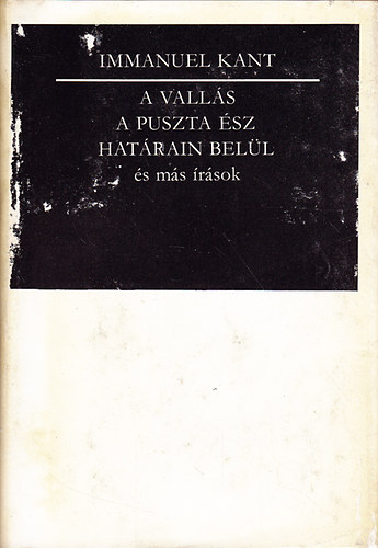 Immanuel Kant - A valls a puszta sz hatrain bell