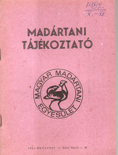 Madrtani tjkoztat 1982. oktber - november - december