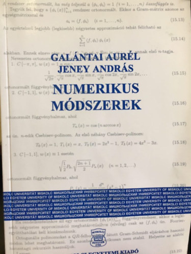 Galntai Aurl, Jeney Andrs - Numerikus mdszerek