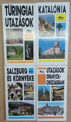 Lindner Lszl, Bede Bla, Lempert Mrta, Moldovnyi kos, Verzr Istvn - 4 db a Panorma tknyvek sorozatbl: Tringiai utazsok - Katalnia - Salzburg s krnyke - Utazsok Spanyolorszgban