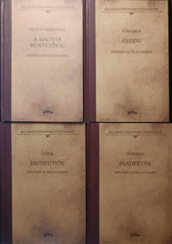 Gjus, Huszty Redivivus, Tomasius, Yrnerius - Jogi ismtlknyvek gyjtemnye knyvcsomag
