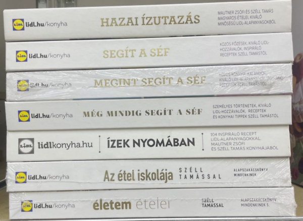 Mautner Zsfi, Szll Tams - 7 db Lidl szakcsknyv - Hazai zutazs, Segt a sf, Megint segt a sf, Mg mindig segt a sf,zek nyomban, Az tel iskolja,letem telei