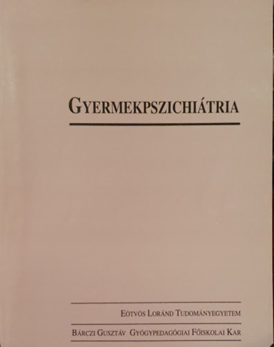 Sebestyn Szilvia - Gyermekpszichitria