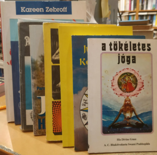 Judy Ananda, A. C. Bhaktivedanta Swami Prabhupda, Haich Erzsbet, Dely Kroly, Krtyikn Benke Etka, Dr. Weninger Antal, Kareen Zebroff - 8 db Kozmo-jga; A tkletes jga; Sport s jga; Jga (Dely); Llegznk s lteznk; Jga haladknak; Az id partjn; Jga mindenkinek