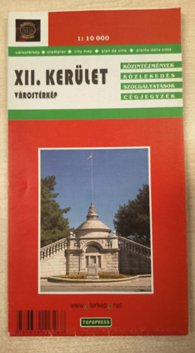 Budapest XII. kerület várostérkép 1:10 000