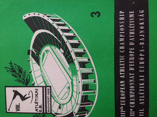 VIII. Atlétikai Európa-bajnokság program 1966 3. 1966 szeptember 01. magyar-angol-francia nyelven
