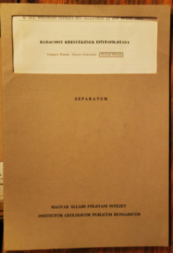 Cserny Tibor, Gelei Gborn, Guth Pter - Badacsony krnyknek ptsfldtana