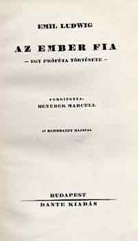 Emil Ludwig - Az ember fia