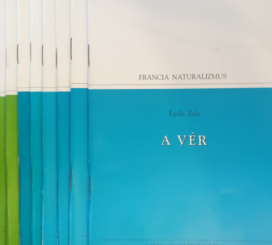 Montesquieu-Rousseau, Denis Diderot, Lamartine-Vigny-Nerval-Musset, Victor Hugo, Stendhal, Honoré de Balzac, Gustave Flaubert, Émile Zola - 8 kötet a Populart sorozatból - Francia irodalom: 40. Ember és polgár; 41. Az apáca; 62. Költői elmélkedések; 63. Rettenetes évek; 70. Vanina Vanini; 71. A vörös vendégfogadó; 73. Három mese; 75. A vér