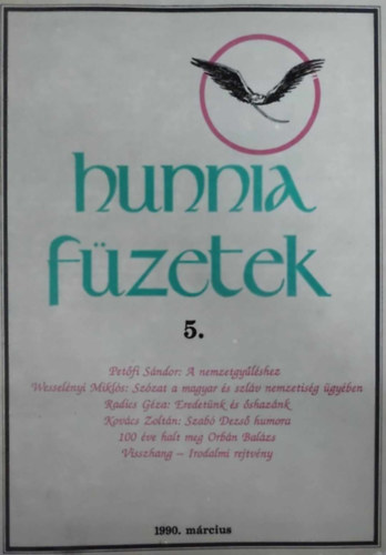 Szcs Zoltn (szerk.) - Hunnia Fzetek 5. 1990. mrcius