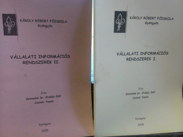 Katonn Erdlyi Edit dr., Csoms Tams - Vllalati informcis rendszerek I-II.