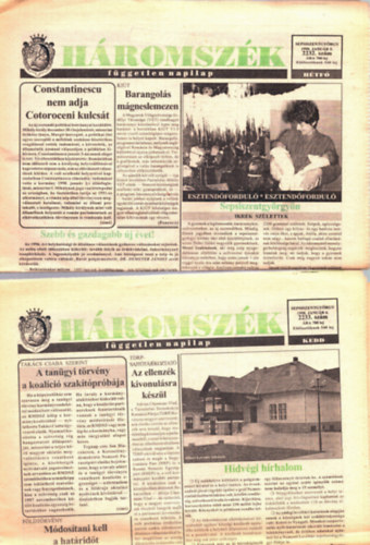 Farkas Árpád, Bogdán László (szerk.), Ferencz Csaba, Sylvester Lajos - Háromszék független napilap 1998. január: 2232., 2233., 2234., 2235., 2236., 2237., 2238., 2239., 2240., 2241., 2242., 2243., 2244., 2245., 2246., 2247., 2248., 2249., 2250., 2251., 2252., 2253., 2254., 2255. szám